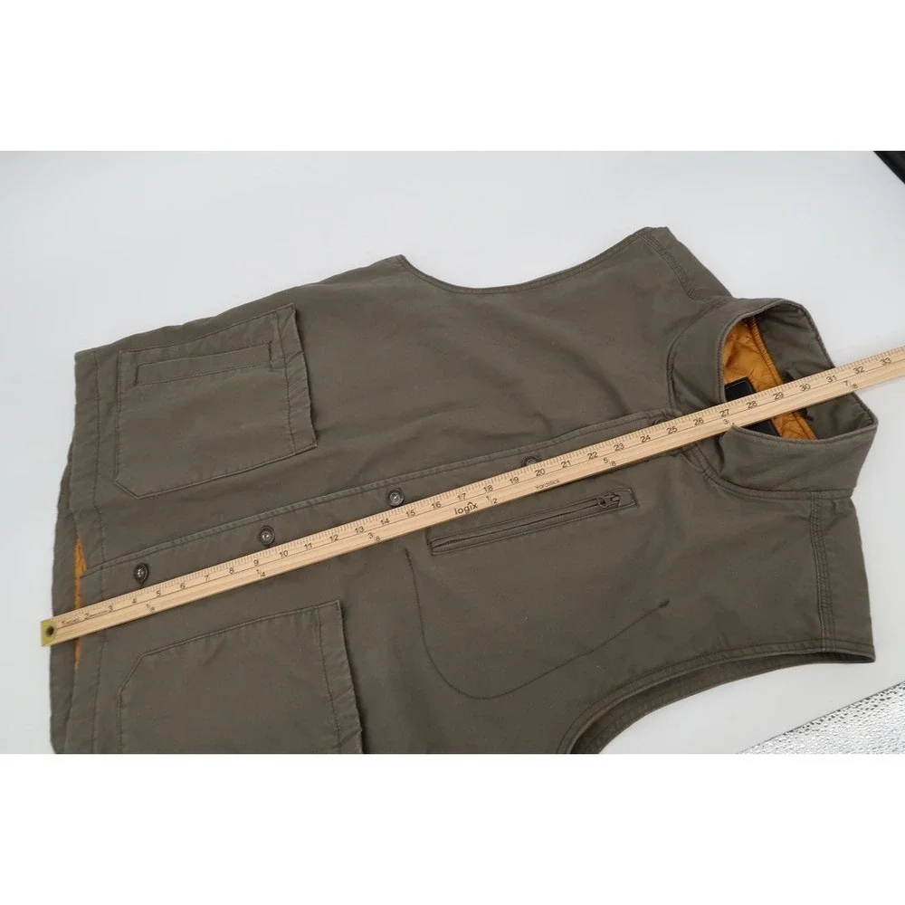 Prana Trembly‎ Vest Men's XL Brown Quilted Canvas Lined Outdoors Work Hike